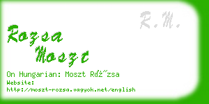 rozsa moszt business card